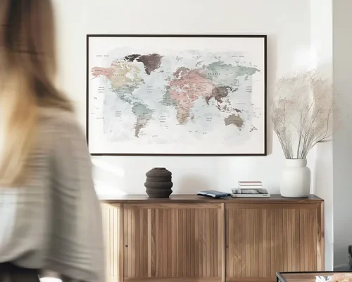 World Map Wall Art.