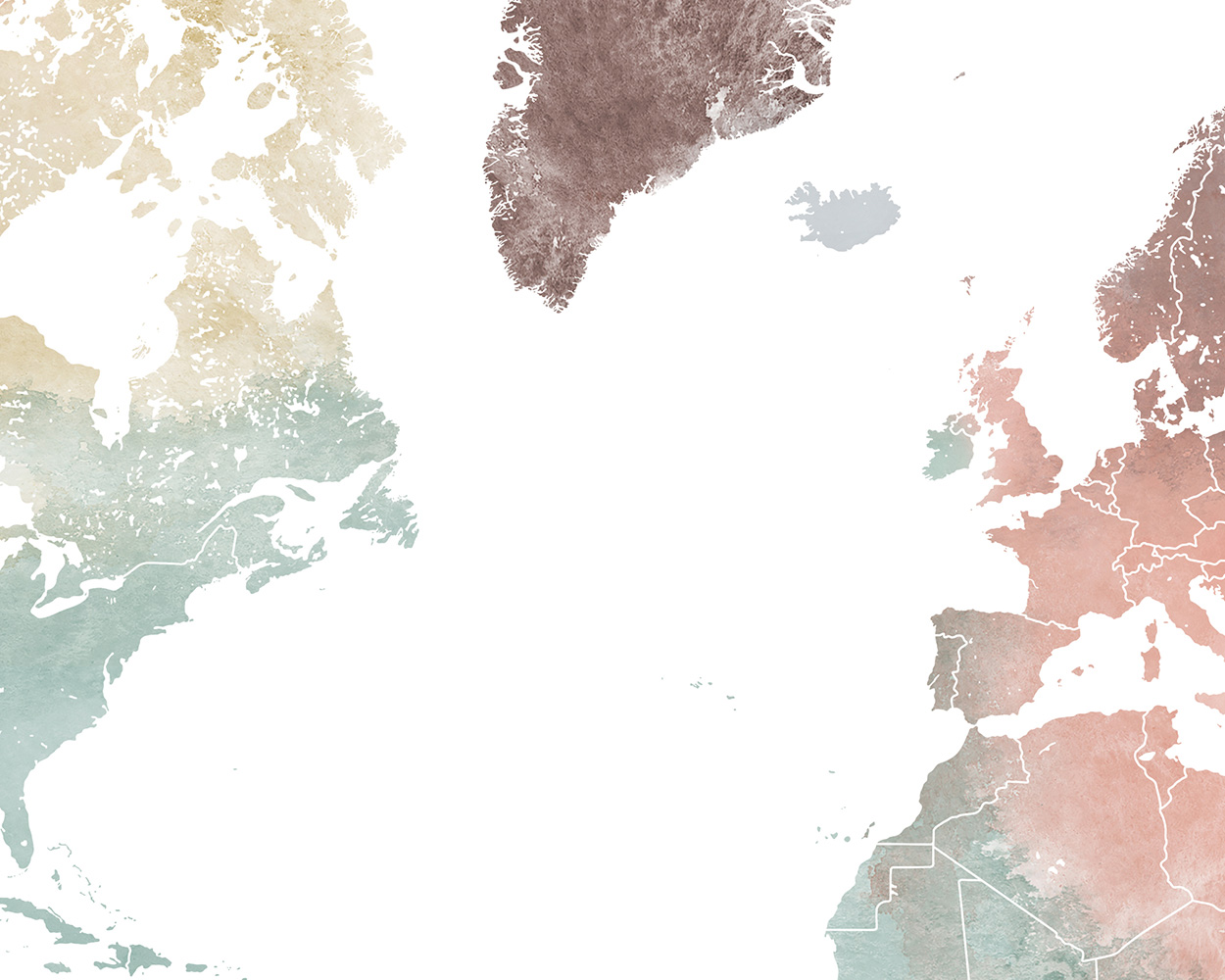 World map featuring various cities marked in different colors and styles.